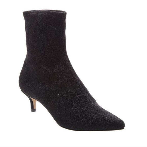 SCHUTZ Shoes - Schutz Albertin Shimmer Kitten Heel Sock Booties 8.5